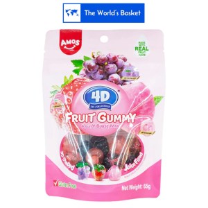 Amos 4D Fruit Gummy 65g/120g fruity Burst Mix