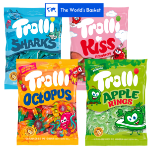 Trolli Sweet Gummy Shark | Octopus | Kiss | Apple Rings  Gummi