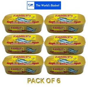 Familys Brand Sardinas Estilo Espaniol 120g Sardines Pack of 6