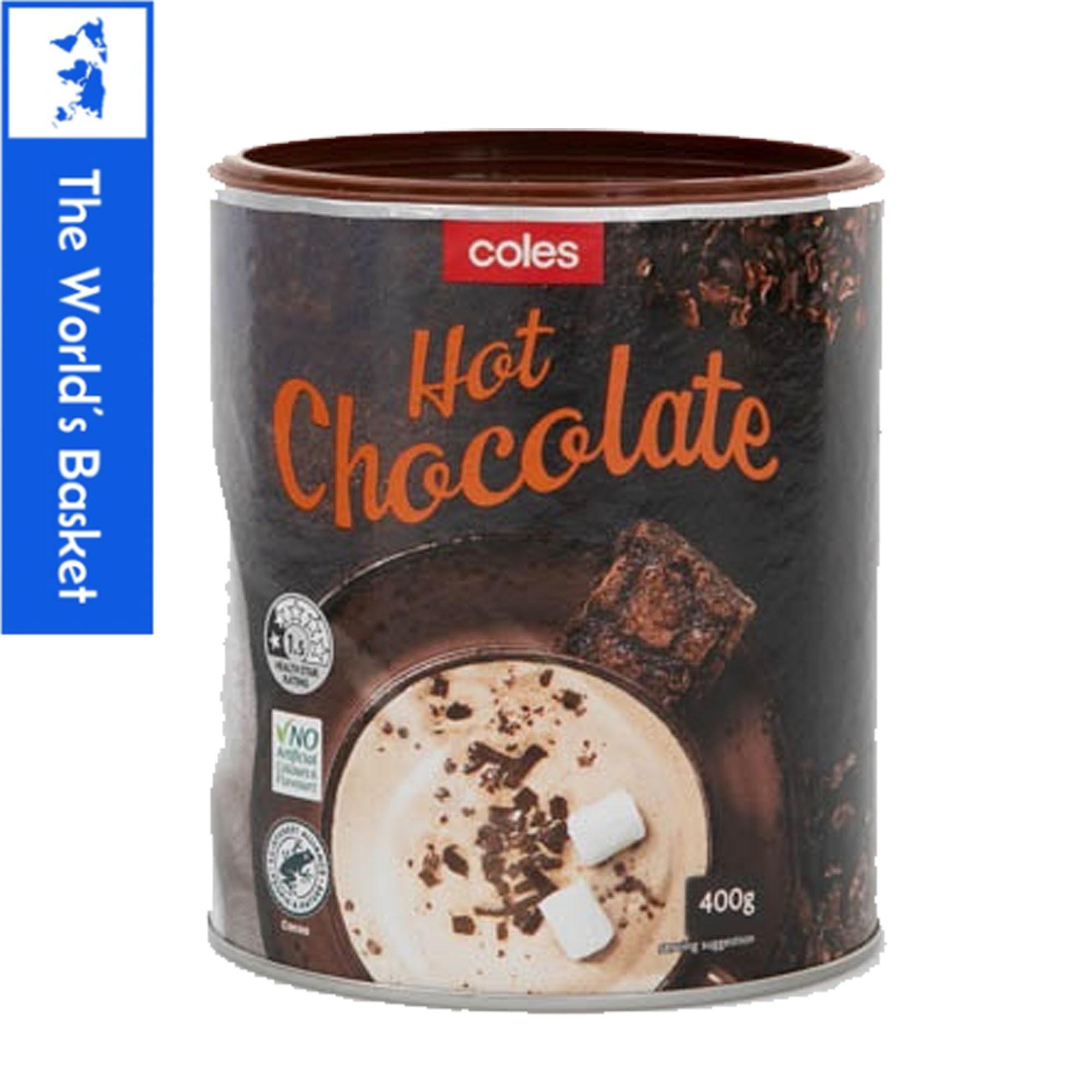 Coles Hot Chocolate 400g in Can