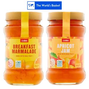Coles Breakfast Marmalade ♥ Apricot Jam 450g