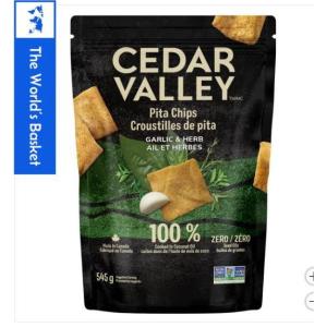 Cedar Valley Garlic & Herb Pita Chips 545 g
