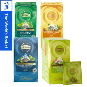 Lipton Chamomile Linden♠ Green TEa Mint ♥ English Breakfast ♥ Green Tea Sencha