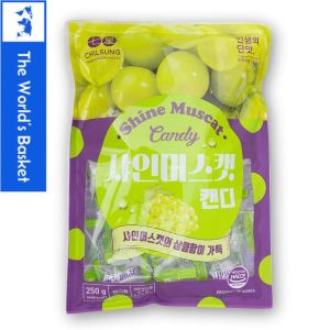 Shine Muscat Grape Hard Candy 250g  Premium Korean Fruit Treats, Snacks, Individually Wrapped for Freshness
