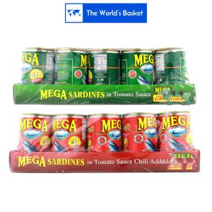 Mega Sardines in Tomato Sauce Tomato Sauce 10cans♥ with Chili 10 cans