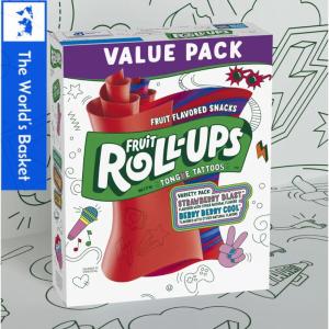 Fruit Roll-Ups Variety Pack, Assorted Fruit Flavored Snacks, 20 Count Box, Gluten Free