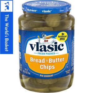 Vlasic Bread and Butter Pickle Chips, Keto Friendly, 24 FL OZ