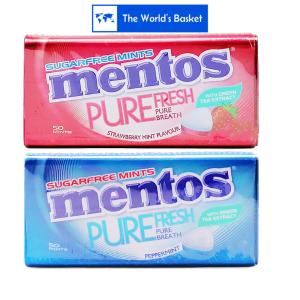Mentos Pure Fresh Sugar-Free Strawberry♥ Peppermint  Mints Tin 35g