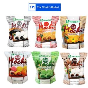 Regant Mochi Japanese Style Rice Cake 1pc/per Order- 7 Cupcake Different Flavor Assorted | Peanut | Mango | Buko Pandan |Ube | Winter Melon