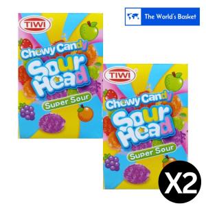 Tiwi Chewy Candy Sour Head Super Sour 12s x2box