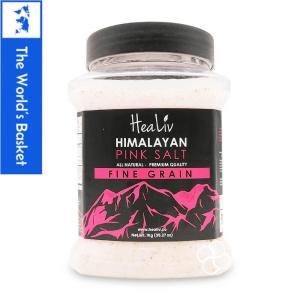 Healiv Himalayan Edible Pink Salt Fine Grain Jar 1kg