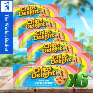 Calinco Chips Delight Rainbow Candy Cookies x6