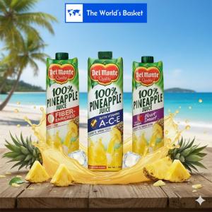 Del Monte PineApple Juice drink 1L  Heart Smart  Fiber  Vit ACE