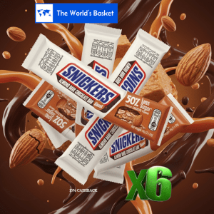 Snickers Almond Dark Chocolate Bar Less Sugar 6pcs
