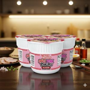 Nissin Mini Cup Noodles Spicy Pork Tonkotsu 3x45g