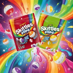 Skittles Pop D Sour Freeze Dried Candy