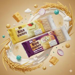 Binbin Thin Cracker Cheese Flavor• Onion Flavor