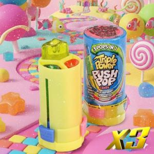 Triple power Push Pop 3pops in1 Lollipop Candy 34gx Pack of 3 Fruity Candy