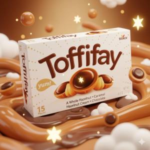 Toffifay Box 15 Count whole hazelnut  4.4 Oz