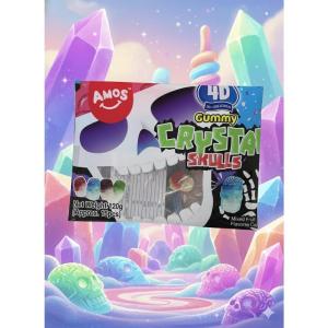 AMOS 4D Gummy Crystal Skulls – 120g Spooky 3D Gummies