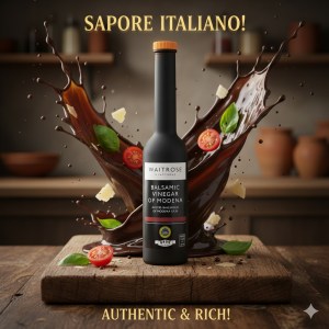 Waitrose Balsamic Vinegar of Modena 250ml – Authentic Italian Vinegar for Salads and Cooking