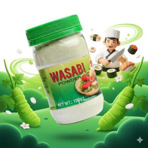 Sanwa Wasabi Powder 100g – Real Japanese Wasabi Flavor | Perfect for Sushi, Sauces & Marinades