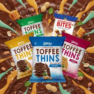 Dannys Snacking Chocolate Thins• Peanut Bites•Peanut• Mint• Honeycomb• Peanut Sea Salt