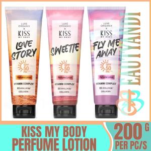 LUXE ORGANIX X KISS MY BODY Perfume Lotion Spf50+++ PA Body Lotion Vitamin Complex, Hyalluron, Collagen