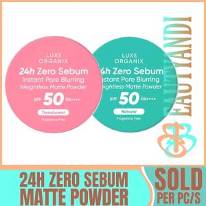 LUXE ORGANIX Spf 50 pa+++ 24h Zero Sebum Instant Pore Blurring Weightless Matte powder (Natural, Translucent) Makeup Face powder