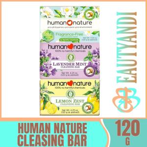 HUMAN NATURE Cleansing bar 120g (Lemon Zest, Lavander Mint, Fragrance Free) Fragrance Soap | Made All nature Coconut Oil