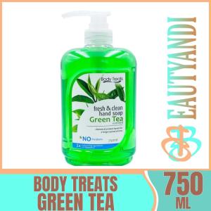 BODY TREATS - Green tea Scented Fresh & Clean hand Soap 750ML ( 1PIECE )