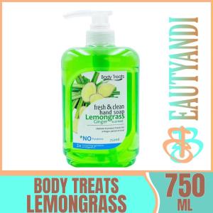 BODY TREATS - Lemongrass ginger Scented Fresh & Clean hand Soap 750ML ( 1PIECE )