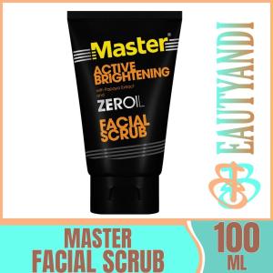 MASTER - Master Facial Scrub 100ml Active Brightening w/ Papaya Extract & Zero Oil | Facial Scrub Men Skincare