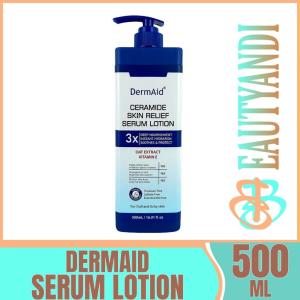 DERMAID Ceramide Skin Relief Serum lotion 500ml | Oat Extract Vitamin C For Dull and Itchy Skin | Body Lotion