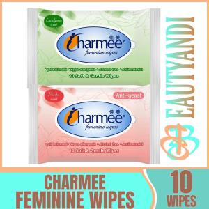 CHARMEE Charmee Feminine Wipes 10s Soft and Gentle wipes (Eucalyptus, Powder Scent)