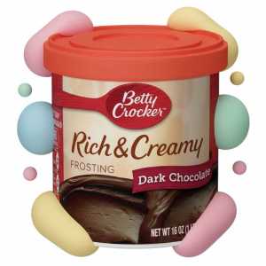 Betty Crocker Rich & Creamy Dark Chocolate Frosting, Ready-to-spread Icing, 16 Oz Tub