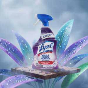 Lysol Disinfecting Mold & Mildew 946ml Remover Cleaner Spray with Bleach - Kills Germs