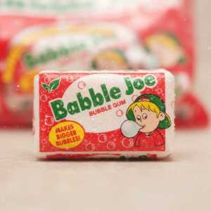 Babble Joe Classic Bubble Gum Pouch - 25 Individually Wrapped Pieces candy - Pack of 3
