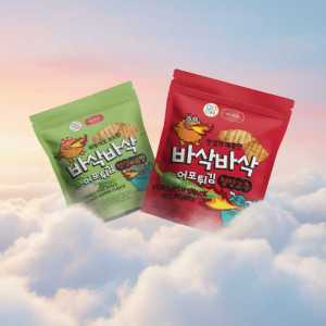 Korean Basak Basak Crispy Fish Chips Duo | Spicy Cheongyang Chili & Original Flavors