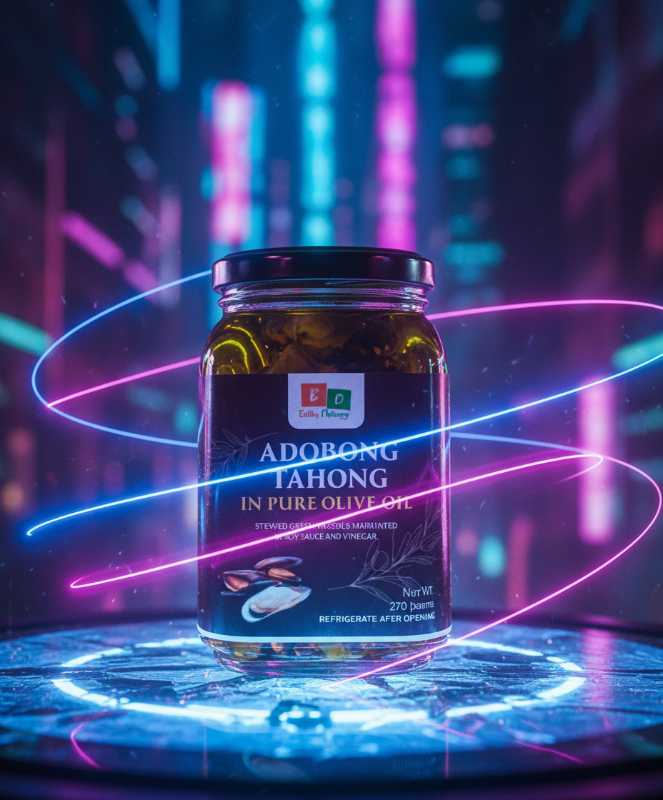 L.o. Eat Adobong Tahong (green Mussels) in Pure Olive Oil | Filipino Gourmet Seafood 220g Jar - Image 2