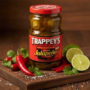 Trappey's Hot Sliced Jalapeño Peppers 355g - Spicy Slices in Brine