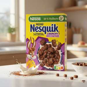 Nestlé Nesquik Crunchy Brownie 300g Cereal - Whole Grain with Vitamins & Minerals