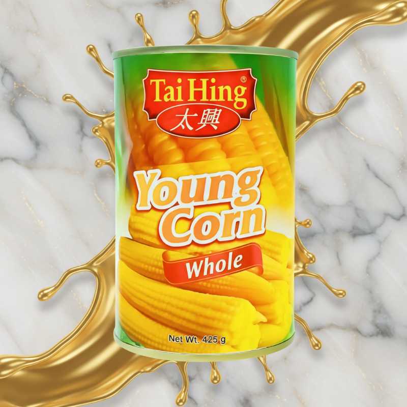 Tai Hing Whole Young Corn (baby Corn) - Canned Vegetable for Stir-fries & Salads - Image 2