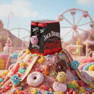 Jack Daniel's Tennessee Whiskey & Coca-cola Zero Sugar Rtd Cocktail Cans (4 Pack)