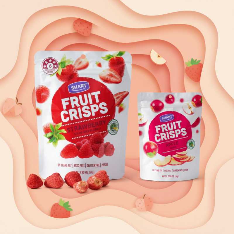 Freeze Dried Strawberry Fruit Crisps | Healthy Crunchy Real Fruit Snack Pouch - Image 2