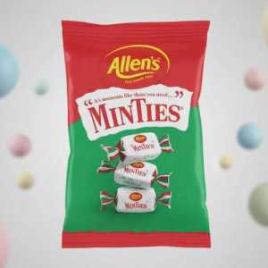 Allen's Minties Chewy Mint 150g   - Classic Australian Confectionery Candy