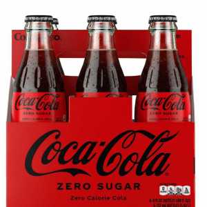 Coca-cola Zero Sugar Soda Pop, 6-pack Glass Bottles, Zero Calorie Soft Drink