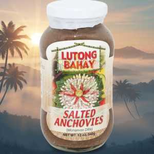 Lutong Bahay Salted Anchovies Paste (bagoong Style) - Authentic Filipino Umami Condiment - 12 Oz Jar