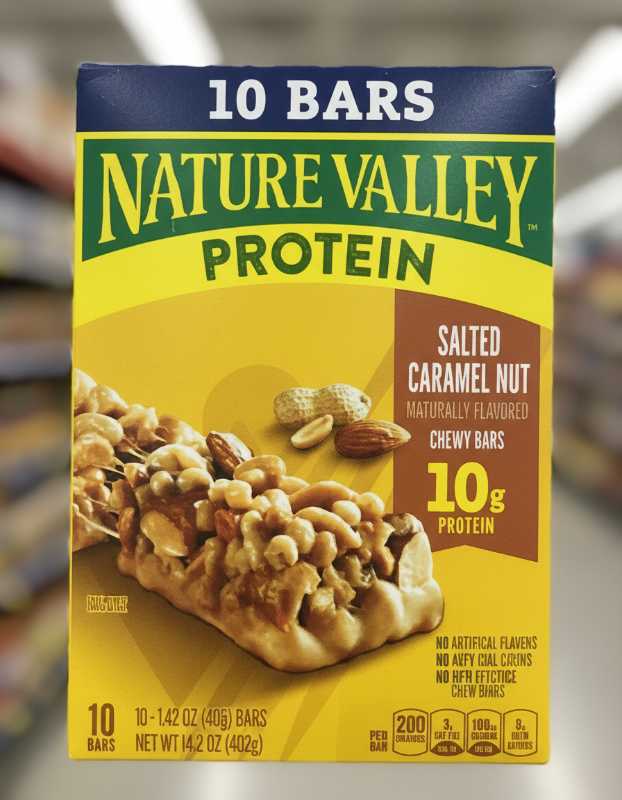 Nature Valley Protein Chewy Bars, Salted Caramel Nut Flavor, 10g Protein, 10 Count Box - Image 2
