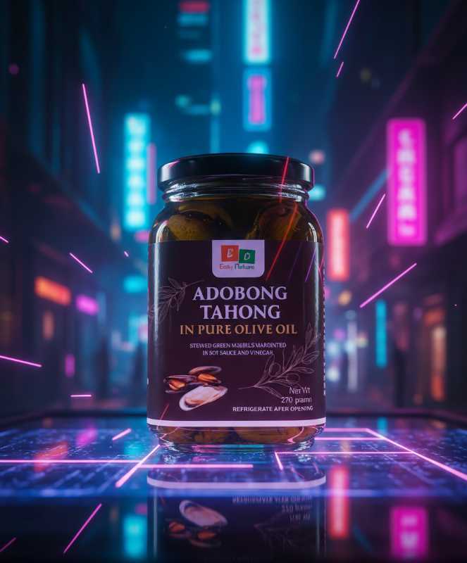 L.o. Eat Adobong Tahong (green Mussels) in Pure Olive Oil | Filipino Gourmet Seafood 220g Jar